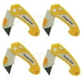 thumbnail image 2 of Utility knife Lightweight Heavy Duty Pocket Knife Retractable Blade ABS Folding Safety Utility Box Cutter with Lock Release - 4 Pack Yellow Color, 2 of 5
