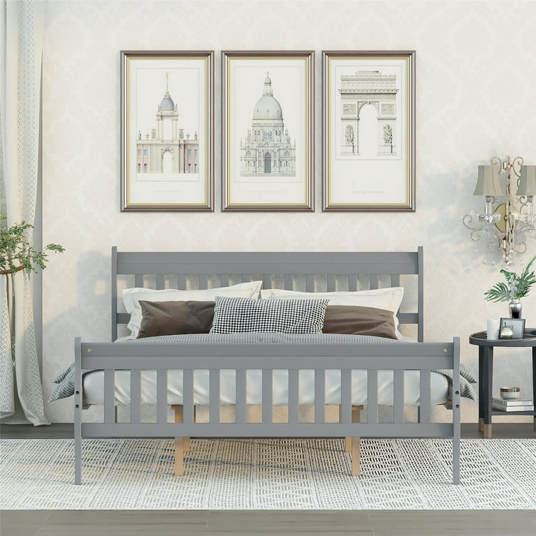 Queen bed frame no box spring needed walmart deals
