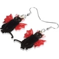 thumbnail image 3 of Black Cat Earring Earrings Acrylic Goth Dangle Witchcraft Goth Gothic, 3 of 5