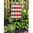 thumbnail image 2 of SIDONKU Circus Harlequin Patterns Golden Grid Red White and Black Rhomboids Garden Flag Decorative Flag House Banner 28x40 inch, 2 of 2