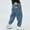 Blue**, variant on CYRBOKO Boys Jeans, Casual Loose Cotton Elastic Waist Long Pants Blue Size 7-8 T
