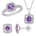 thumbnail image 2 of Everly Women's Alexandrite 10k White Gold Earrings, 2 of 2