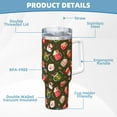 thumbnail image 5 of Uemuo red green coffee cup Print 40oz Ice Bully With Handle And Straw Stainless Steel Vacuum Insulated Cup And 2 In 1 Straw Lid Insulated Travel Tumbler, 5 of 8