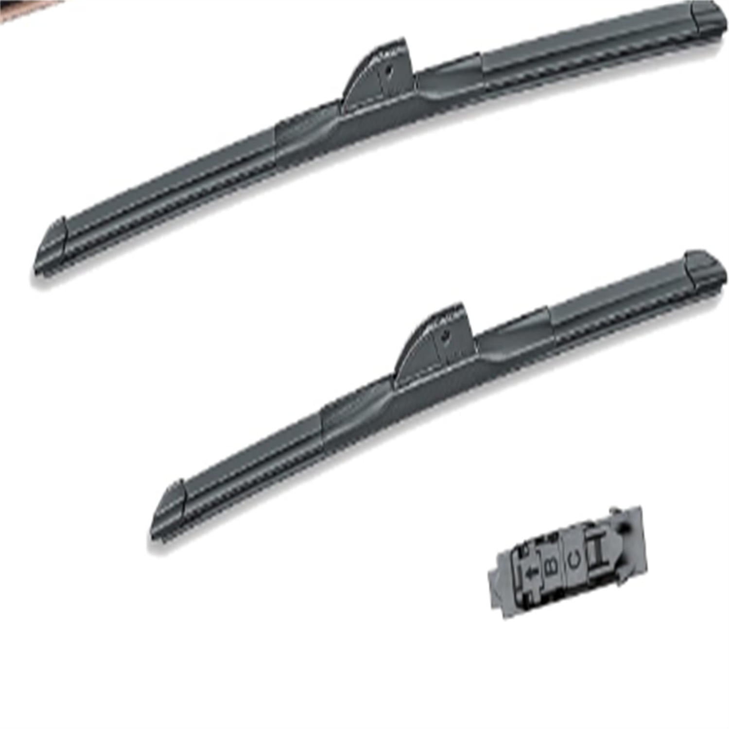 24" + 18" Premium Automotive Replacement Windshield Wiper Blades (Set of 2), Passenger and Driver Side All-Weather Beam Wiper Blades for Select Vehicle Models