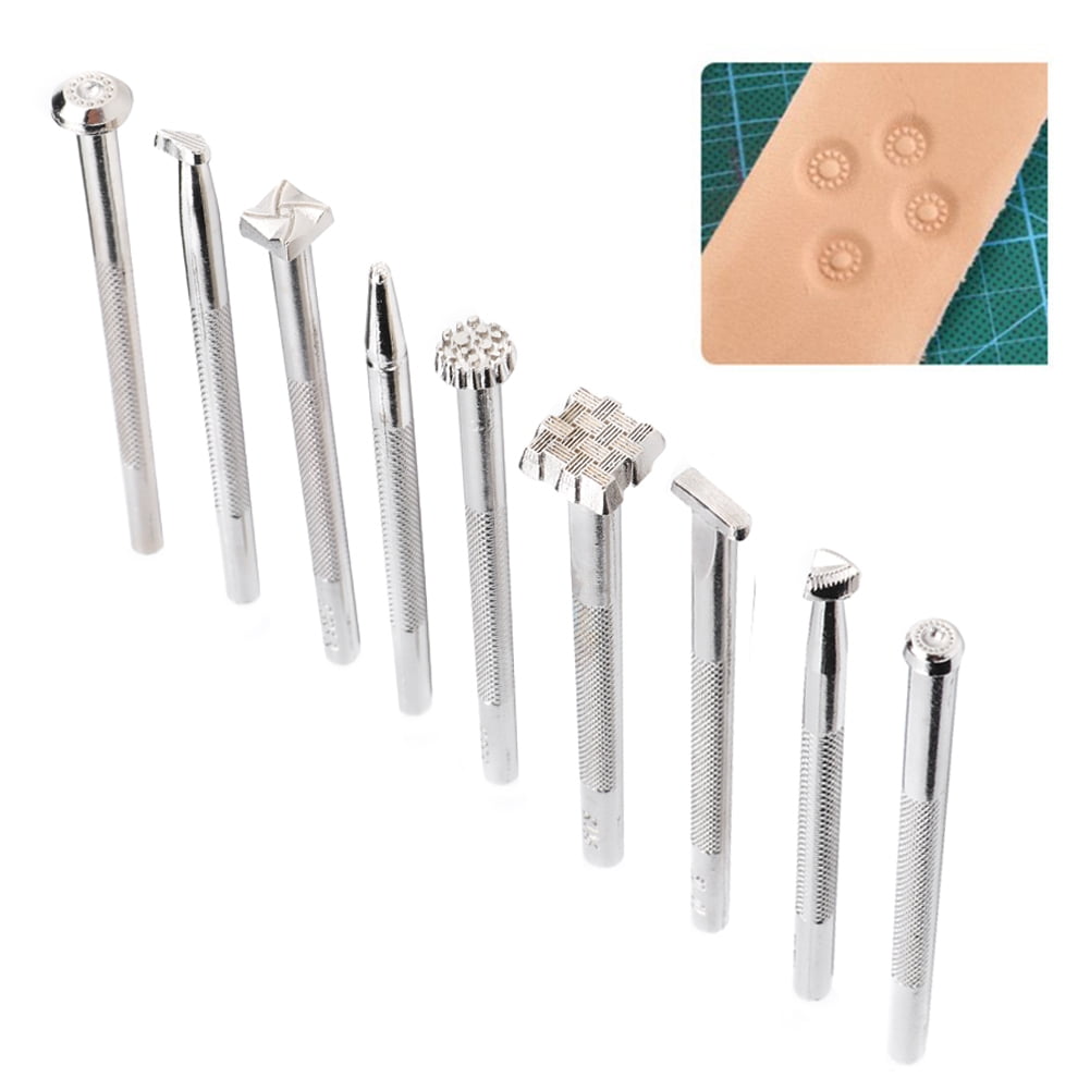 Engraving & Embossing Tools for Unique Patterns and Carvings 9PCS Leather Crafting Set