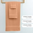 thumbnail image 2 of Martex Easy Living 6-Piece Cotton Towel Set, Soft & Quick-Dry Towels, Peach, 2 of 11