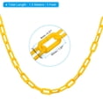 thumbnail image 2 of Unique Bargains 0.3' Diameter 5Ft Length Plastic Chain Barrier Safety Link Chain Stanchion for Crowd Control, Yellow, 2 of 5