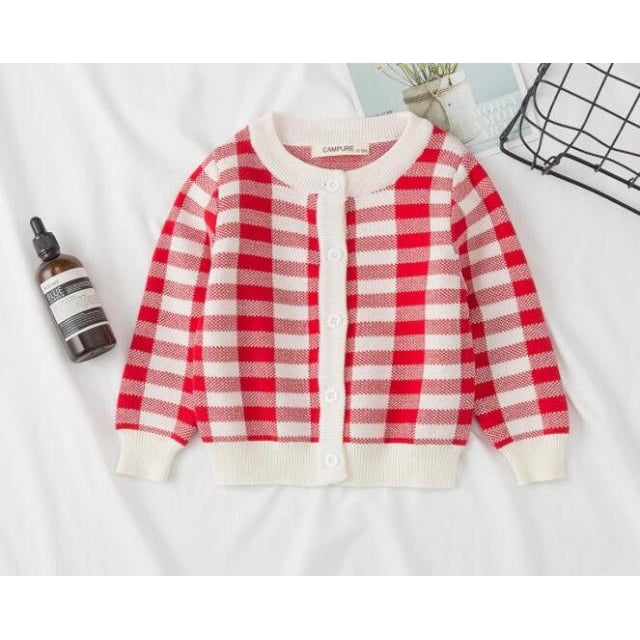 AAMILIFE Cardigan Léger à Boutons à Col Ras du Cou pour Filles, Chandail en Tricot de Coton, Manteau Décontracté