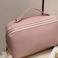 thumbnail image 2 of Bolsa de maquillaje de moda, bolsas de aseo de PU, bolsa de almacenamiento para mujeres y niñas (rosa) Likrtyny Cuidado Belleza, 2 of 8