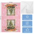 thumbnail image 5 of Pink Christmas Tree Kitchen Towels Set of 4, Water Absorbent Dish Towel, Watercolor Xmas Snowflake Decorative Hand Towels - Quick Drying Cloth for Cooking Baking, 18x28 Inch, 5 of 8