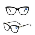 thumbnail image 2 of Women Fashion Personalized Cat Eye Presbyopic Glasses Computer Plastic Black Reading Glasses Oversized Readers +2.00, 2 of 2