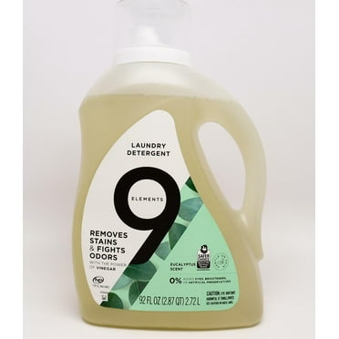 9 Elements Plant-Derived Eco Laundry Detergent - Eucalyptus Scent - 92 fl. oz.