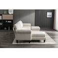 thumbnail image 4 of U-Shaped Sectional Sofa with Chaise lounge and Movable Ottoman, 108" W 5-Seater Corner Couch with Padded Cushions and 2 Pillows, Modular Sectional Sofa for Home Office Apartment, Beige, 4 of 9