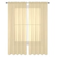 Decotex 2 Piece Elegant Solid Sheer Window Curtain Panels Treatment