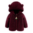 thumbnail image 2 of SDNall Toddler Girls Coats & Jackets Fleece Jackets Fleece Hoody Jackets Zip Up Outerwear Coat Jacket Sweatshirt, 2 of 9