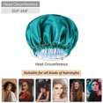thumbnail image 3 of LeaderPro Satin Bonnet, Silk Bonnet for Curly Hair and Long Hair - Adjustable Sleep Hair Protector for Women and Girls, 3 of 4