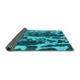 thumbnail image 2 of Ahgly Company Indoor Square Abstract Turquoise Blue Modern Area Rugs, 8' Square, 2 of 4