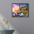 thumbnail image 2 of (QQ1116) Serie Paisaje Montañas Rurales Con Diamantes Redondos Pintura Resina Con Diamantes 50x40CM, 2 of 9