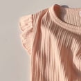thumbnail image 5 of Loopsun Kids Girls Summer Tops Solid Round Neck Blouses for Girls Daily Wear, 5 of 5