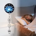 thumbnail image 4 of Decorative Round Wall Clocks Non-Ticking Silent Battery Operated Clocks with Photo for Bedroom,Living Room-Glowing Blue Flower With An Ethereal Glow(12inch), 4 of 4