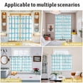 thumbnail image 5 of Blue Plaid Kitchen Curtains Window Panels, Farmhouse Buffalo Check Stripes Modern Geometric Insulated Window Treatment Curtain, Grommet Curtains for Bedroom/Living Room/Bathroom, 2 Piece 52"Wx72"L, 5 of 8