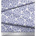 thumbnail image 3 of Soimoi Polyester Crepe Fabric Floral Block Print Fabric by The Yard 52 Inch Wide, 3 of 3
