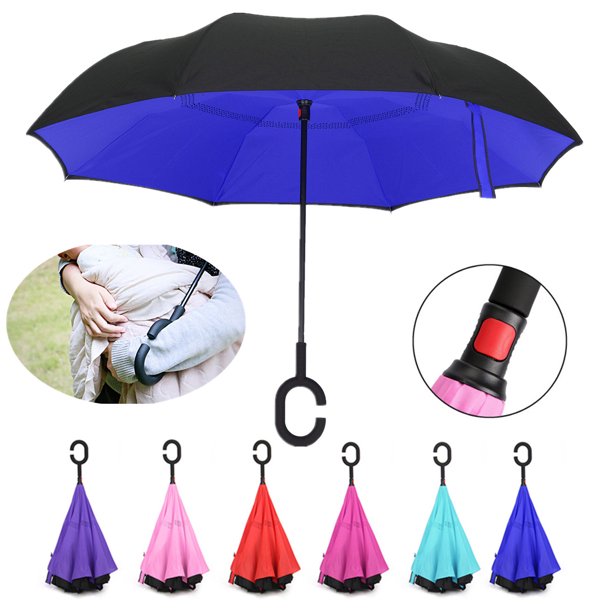 V.I.P. 190T Double Layer Inverted Umbrella with CShaped Handle Anti