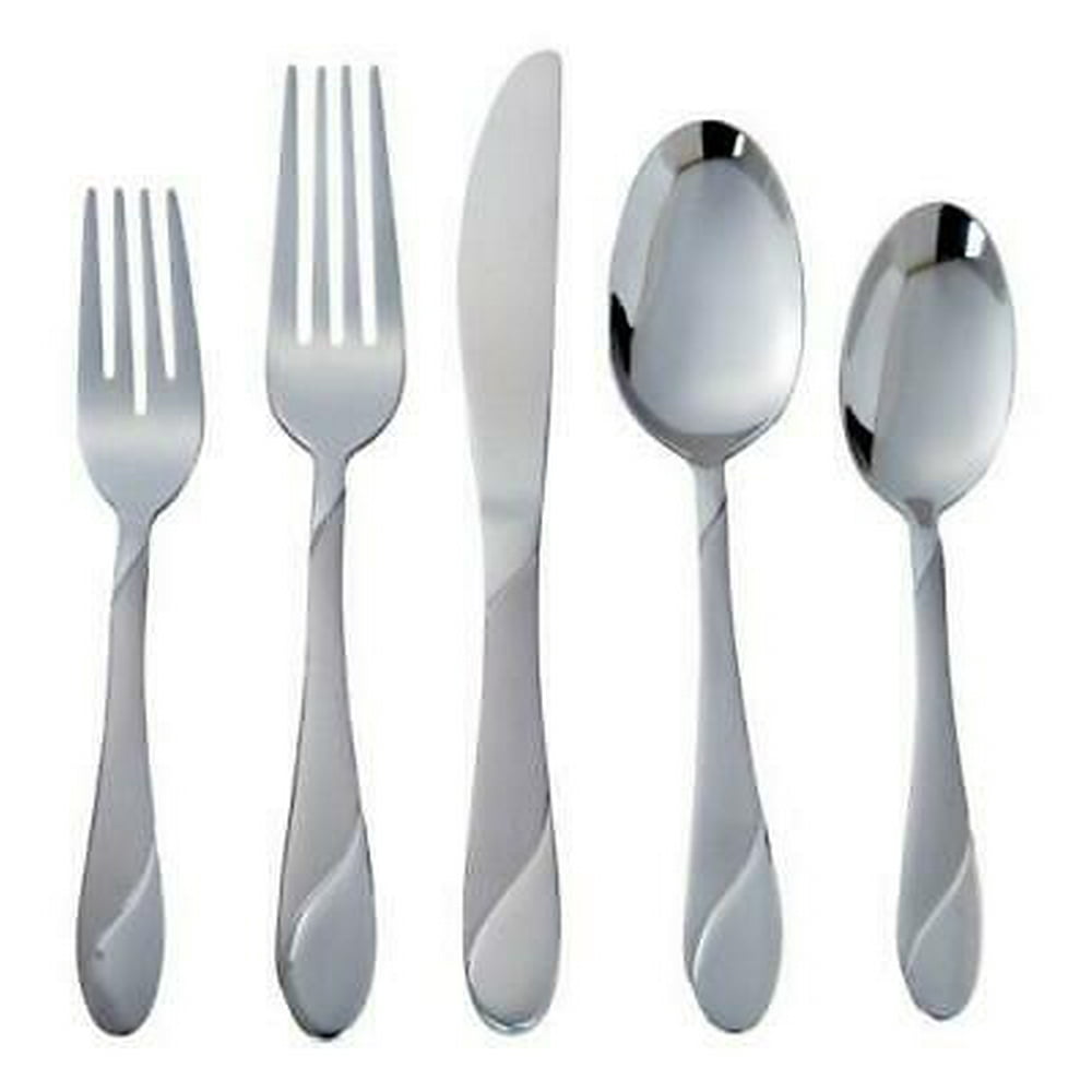 cambridge-stainless-steel-sand-finish-chromium-flatware-set-walmart