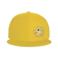 thumbnail image 2 of ZICANCN Cartoon Doodle Astronaut Baseball Caps, Trucker Hats for Men And Women, Adjustable Breathable Flat Caps, Yellow, 2 of 8