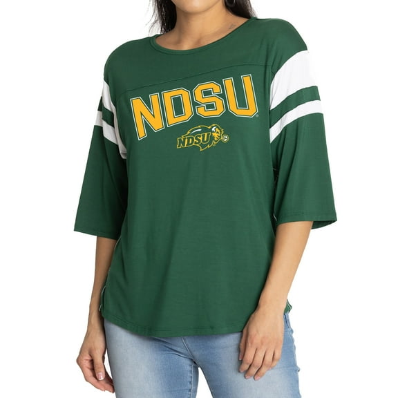 Women's Green NDSU Bison Abigail Jersey T-Shirt
