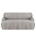 thumbnail image 2 of SureFit  Duck 1 Piece T Cushion Sofa Slipcover Gray, 2 of 2
