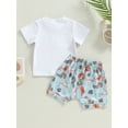 thumbnail image 4 of Hirigin Toddler Baby Girl Western Outfit Cactus Print Short Sleeved T-shirt and Drawstring Shorts 6 12 18 Months 2T 3T Summer Clothes Set, 4 of 8