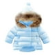 thumbnail image 1 of Chaqueta con capucha para niños y niñas, traje de nieve con cuello de piel cálido, chaqueta a prueba de viento, 1 of 5