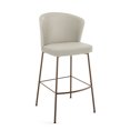 thumbnail image 1 of Amisco Camilla 26 in. Counter Stool - Cream Bouclé Polyester / Bronze Metal, 1 of 9