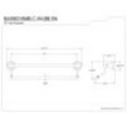 thumbnail image 3 of Kingston Brass BA556318BB 18 in. Royale Dual Towel Bar, Brushed Brass, 3 of 3