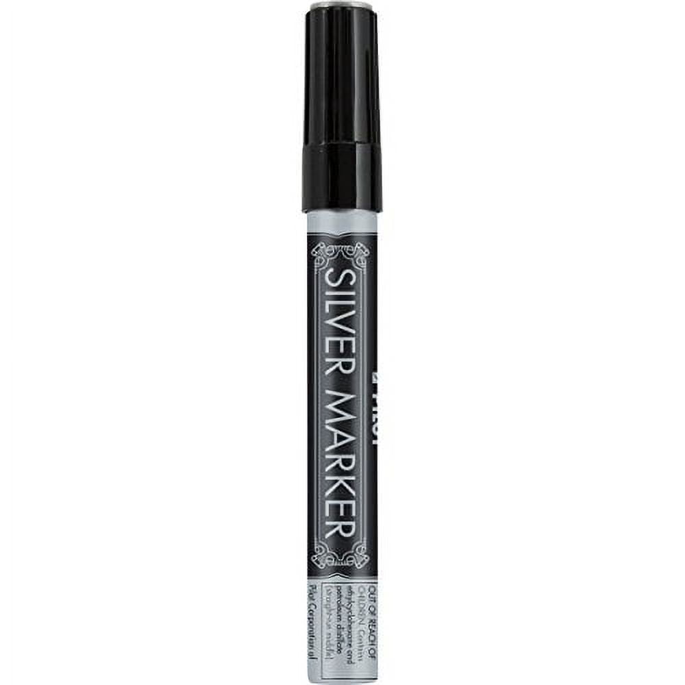 Pilot Silver Metallic Permanent Paint Marker, Medium Point, 2-DOZEN(41800)