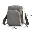 thumbnail image 3 of yulier Small Crossbody Bag for Women Waterproof Nylon Cell Phone Purse Wallet Shoulder Bag with Adjustable Strap (Gray), 3 of 6