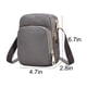 thumbnail image 3 of Bolso de hombro de nailon para mujer | Monedero con cremallera de 3 capas | Bandolera cruzada para teléfono y artículos esenciales | Rojo, morado, azul, negro y gris, 3 of 6