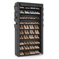 thumbnail image 1 of Zapatera alta con cubierta, organizador de zapatos de 10 niveles para 50-55 pares de zapatos y botas, estante de zapatos de gran capacidad con 8 bolsillos para clóset, entrada, cochera, 1 of 8