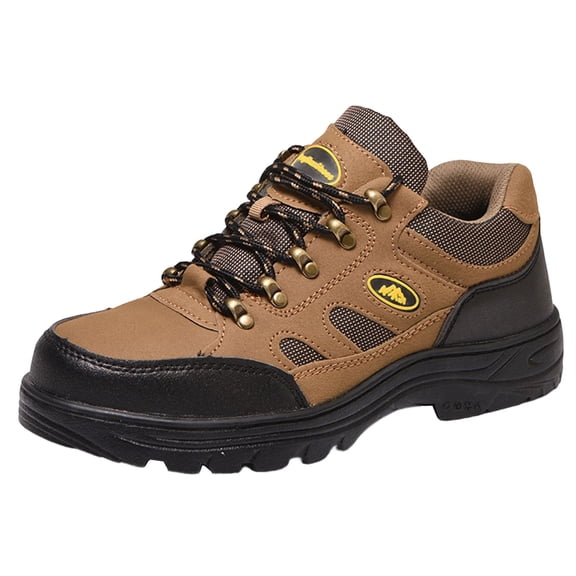 Yellow Men'S Chic Everyday All-Purpose Extended Size Safety Shoes Hiking Soft Cushioned Mesh Non-Slip Spring Summer