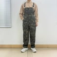 thumbnail image 4 of Overalls for Men Work Utility Jumpsuit Denim Bib Coveralls with Multi Pockets(Green Camo,M), 4 of 10