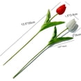 thumbnail image 2 of Mandy's 20pcs White Artificial Tulip Silk Fake Flowers 13.5" for Spring Mother's Day Easter Gifts in Bulk Home Kitchen Wedding Decorations, 2 of 10