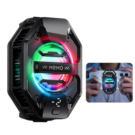 Phone Cooler for Gaming, 27W iPhone Cooling Fan with RGB LED Semiconductor Heatsink Cooling Case Enfriador para Celular, for iPhone/Android Phone Gaming, Live Streaming, AI Smartphone Temperature