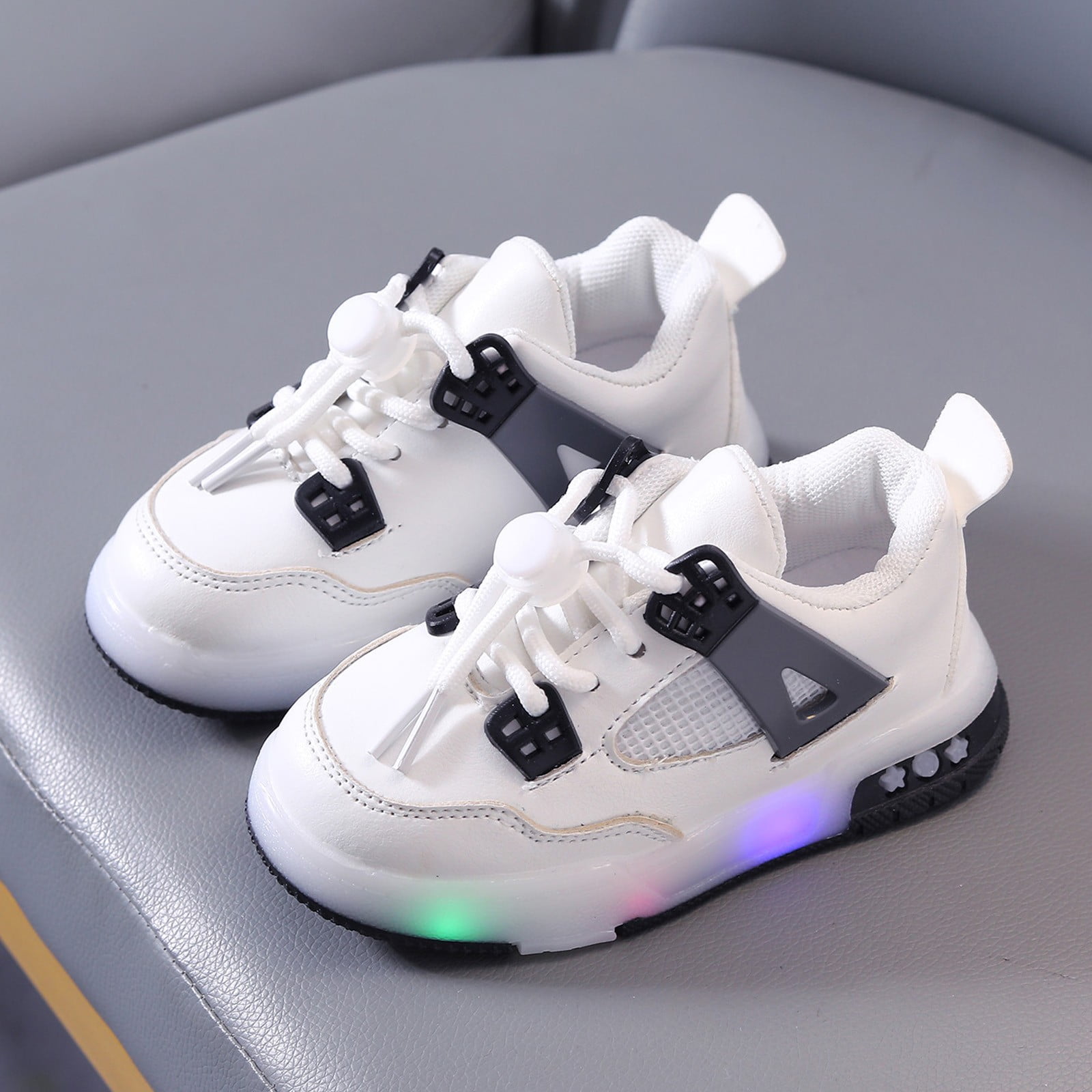 Baby Girl Shoes Led Light Up Shoes Walking Shoes Casual Shoes Kids Sneakers,Size 3 Years-3.5 Years