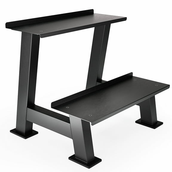 Synergee Kettlebell Storage Rack - Gym Storage Rack for Fitness Equipment Organization. 2-Tier Shelf for Holding Synergee Kettlebells.