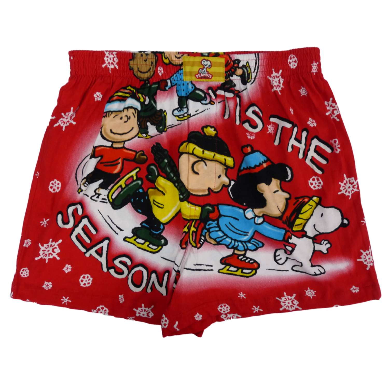 Peanuts Peanuts Mens Red Snoopy 'Tis The Season Christmas Boxer