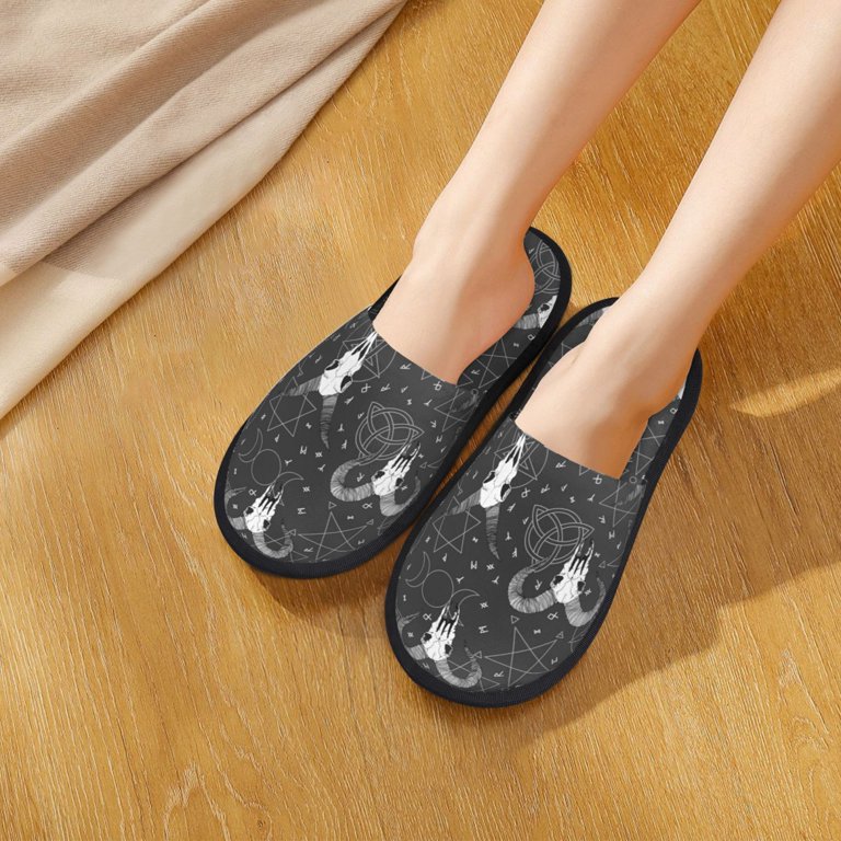 House Slippers for Women Men - Gothic Style Cool Goat  display picture 1