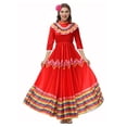 thumbnail image 6 of Vjnyvs Mexican Senorita Dress - Complete Traditional Outfit for Cinco de Mayo Halloween Fiesta Carnival Party, 6 of 7