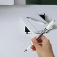 thumbnail image 4 of PAMINGONO Stylo Plume Délicat Transparent Acier Blanc Professionnels 1Pcs Rentrée des Classes, 4 of 8