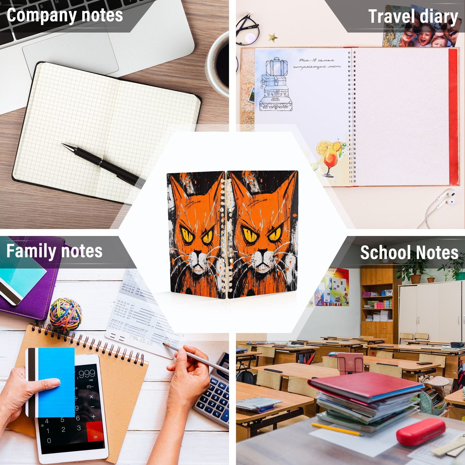 A5 Notebook, Single Back Sheet Printed on One Side, 60